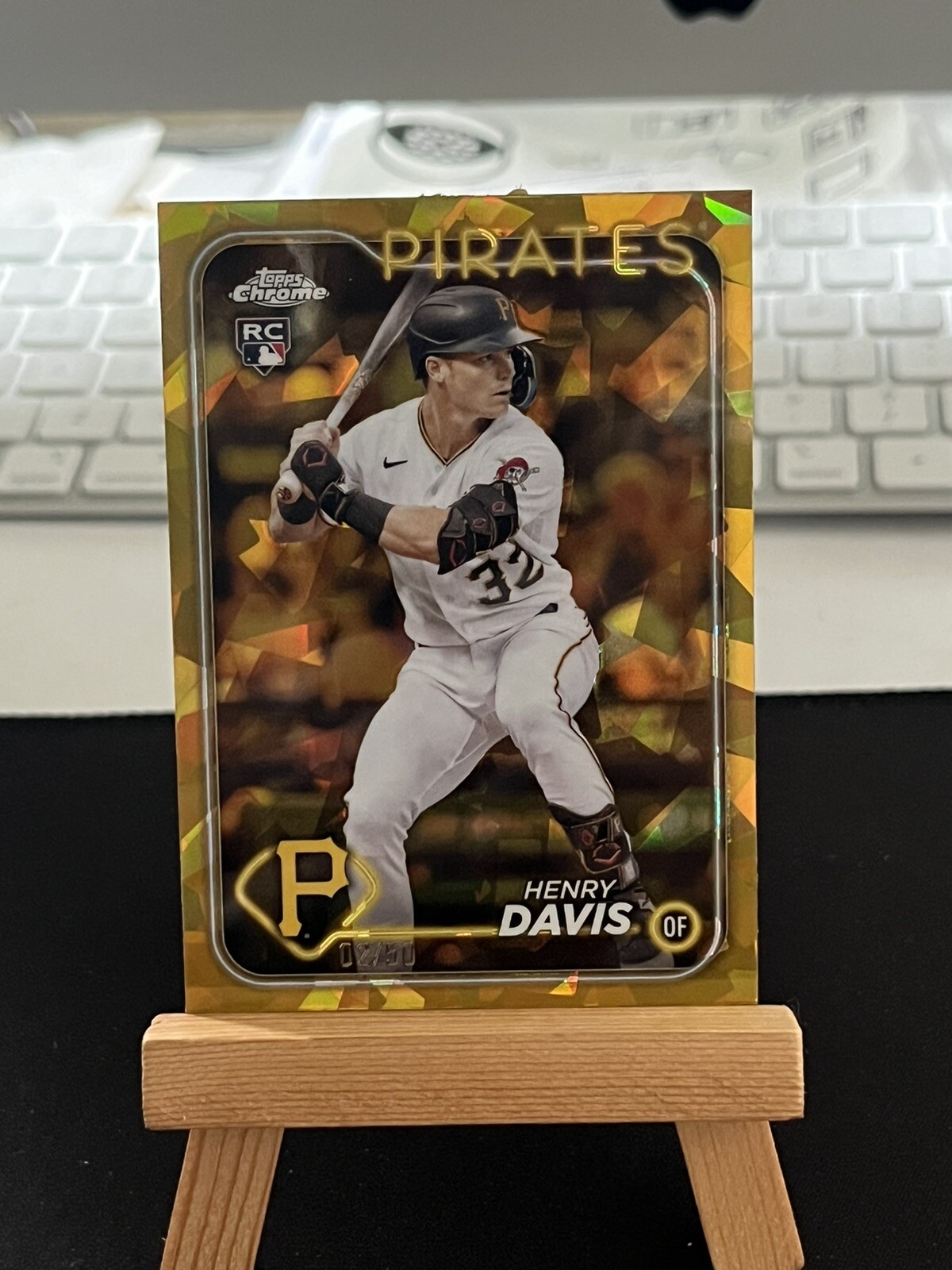 2024 TOPPS CHROME SAPPHIRE HENRY DAVIS ROOKIE RC /50 GOLD #295 PIRATES!!