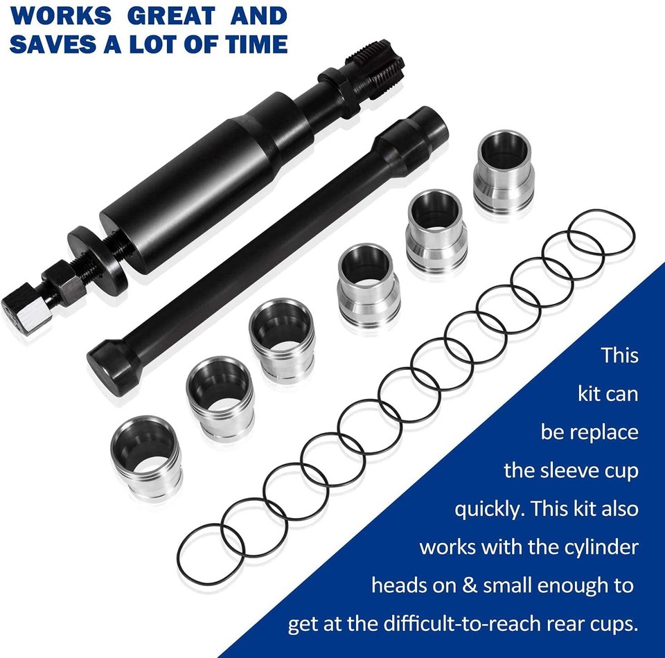 Injector Sleeve Cup Removal Tool & Install Kit For Caterpillar CAT 3126B C7 C9 E - Foto 4