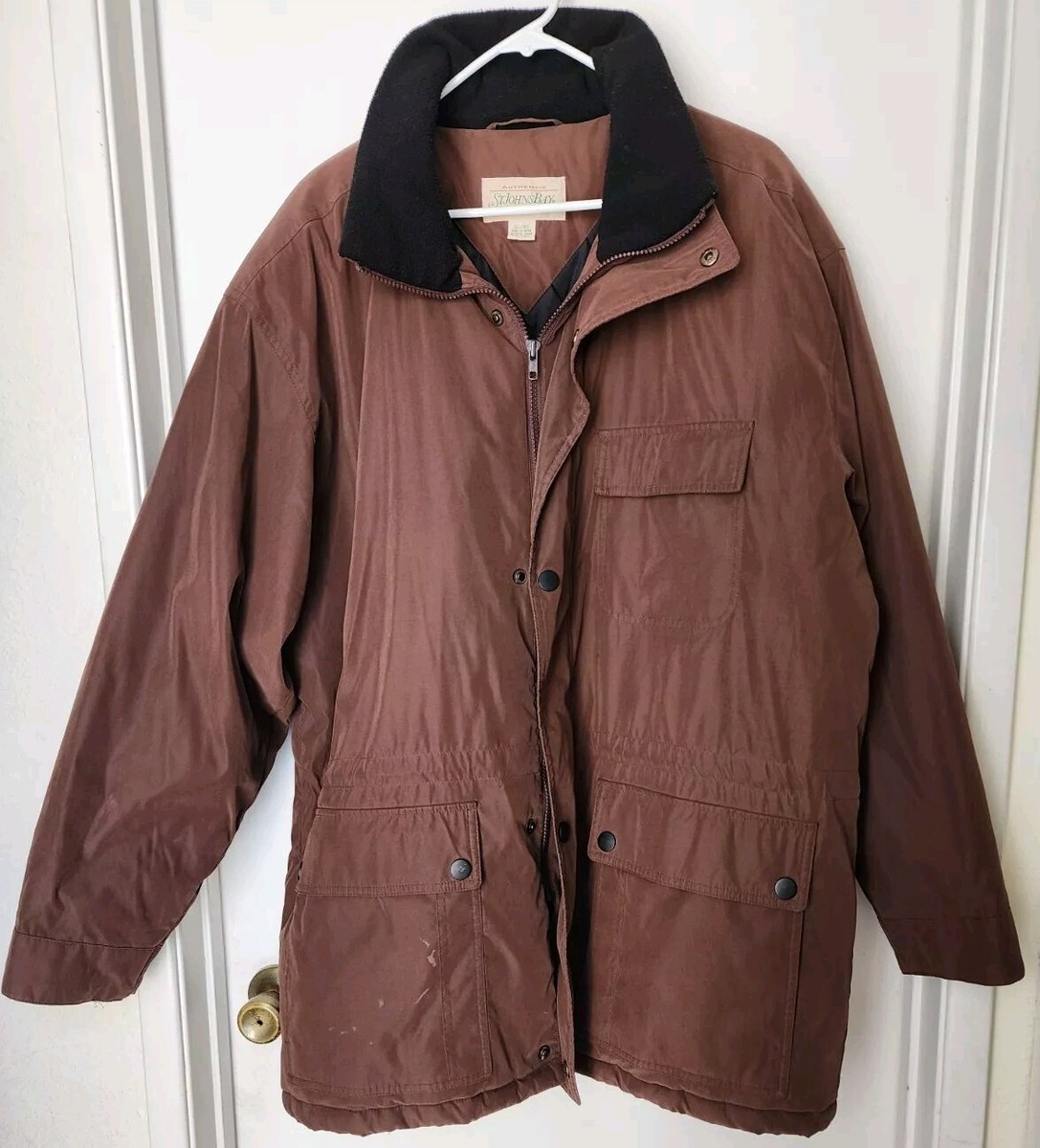 St. John's Bay Outdoor Full Zip Coat Men's XL Brown Heavy Weight