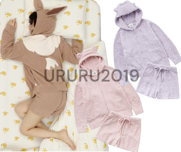 GELATO PIQUE Pokemon Sleep hoodie shorts set Slowpoke Ditto