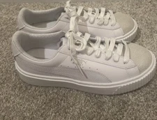 Puma Basket Platform Flitz Junior Glitter Sneakers New! Youth US 6 C