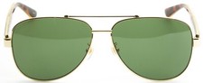 Brand New Authentic Gucci Sunlasses Green Pilot   GG0528 009  63mm--Men