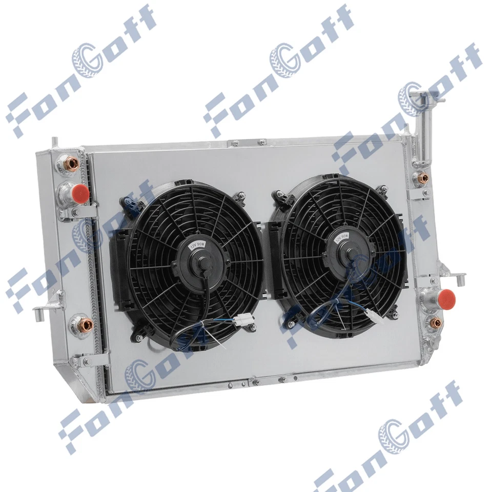3 Row Radiator+Shroud Fan FOR 1996-2005 /1999 2000 Chevy Astro GMC Safari 4.3L. - Imagem 2 de 4
