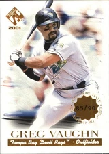 2001 Pacific Private Stock Premiere Date #116 Greg Vaughn /90 - BB