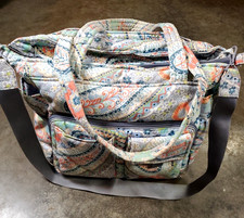Vera Bradley Diaper Bag Tote Citrus Paisley w/Lots of Pockets in Good Condition