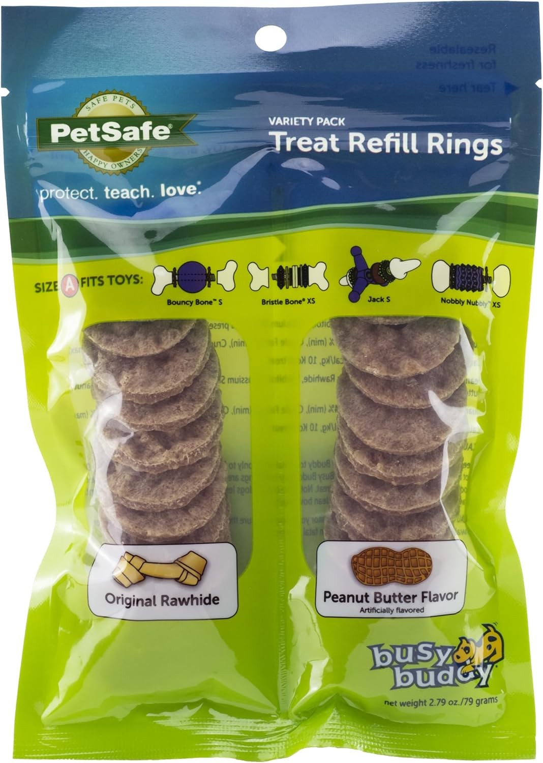 PetSafe Busy Buddy Rawhide Treat Rings - Quality Dog Treats 