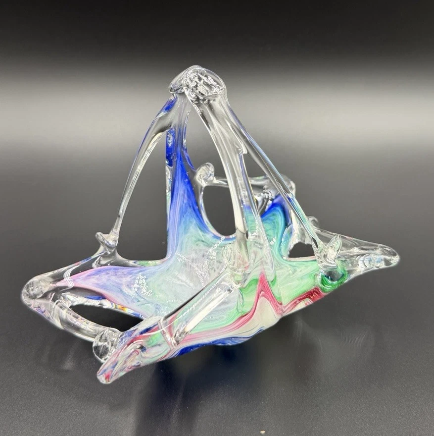 hand blown glass basket products for sale | eBay
