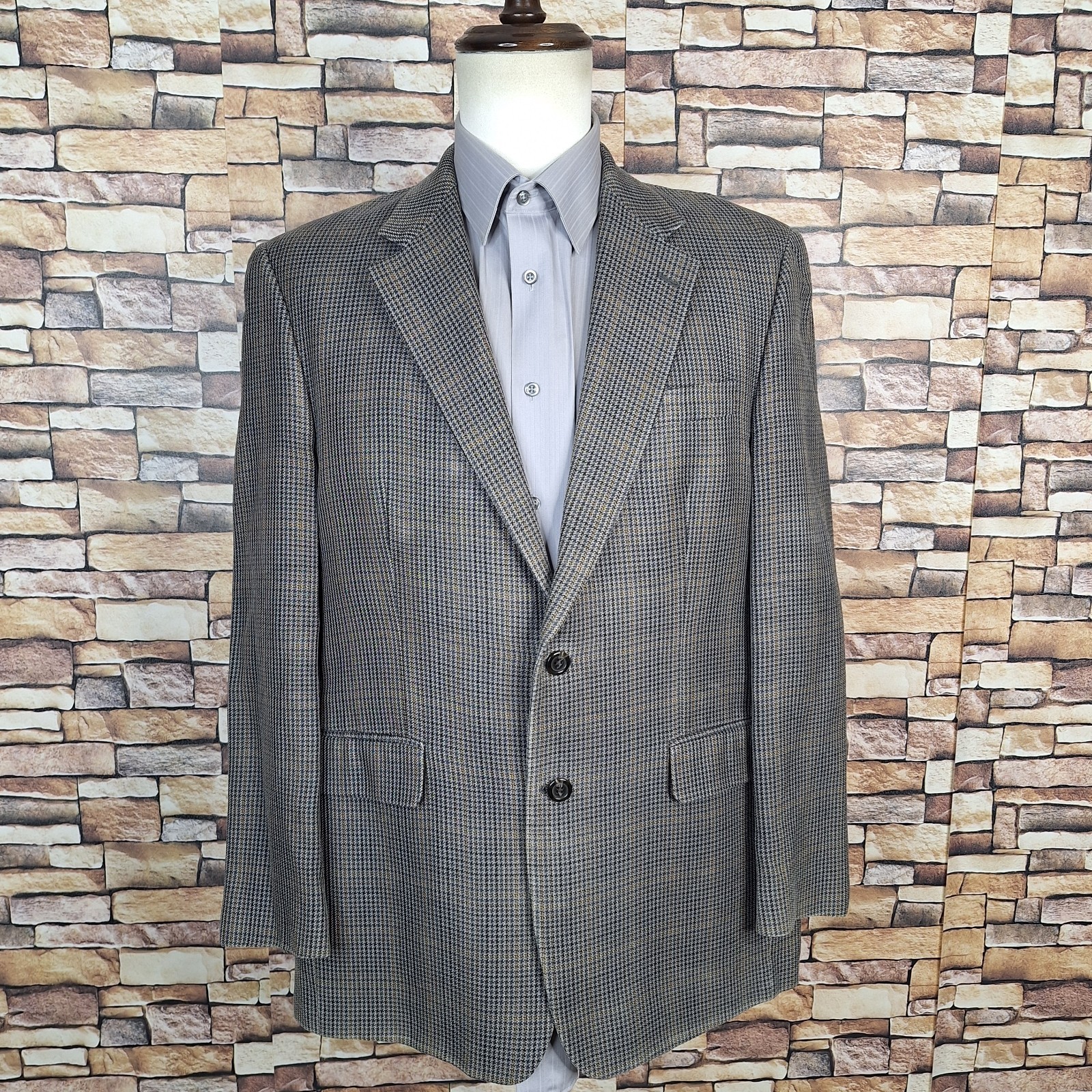 Chaps Multicolor Houndstooth Jacket Blazer Mens 4… - image 1