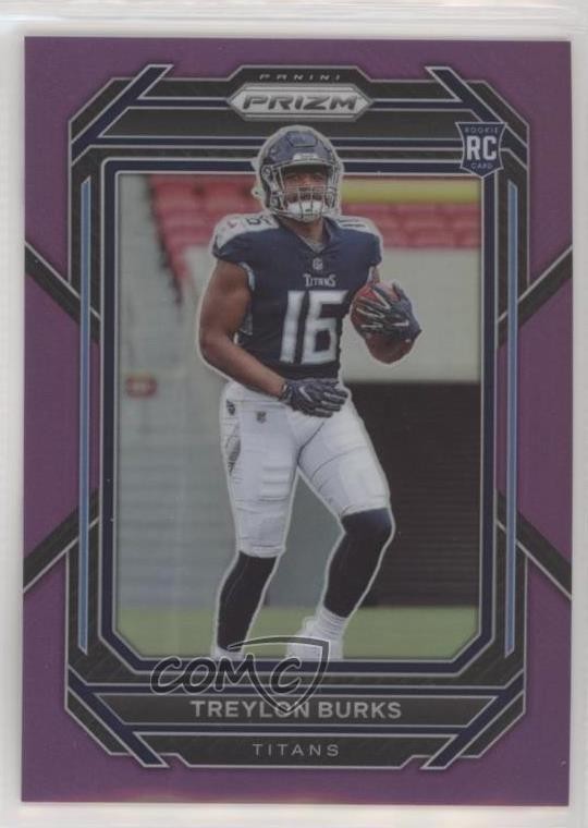2022 Panini Prizm Rookies Purple Prizm 113/125 Treylon Burks #313 Rookie RC rw6