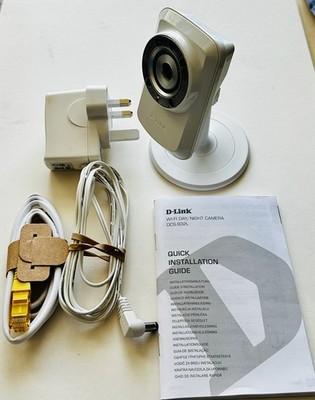 D Link Mydlink DCS-932L WiFi Kamera + Netzteil, Handbuch & Ethernetkabel