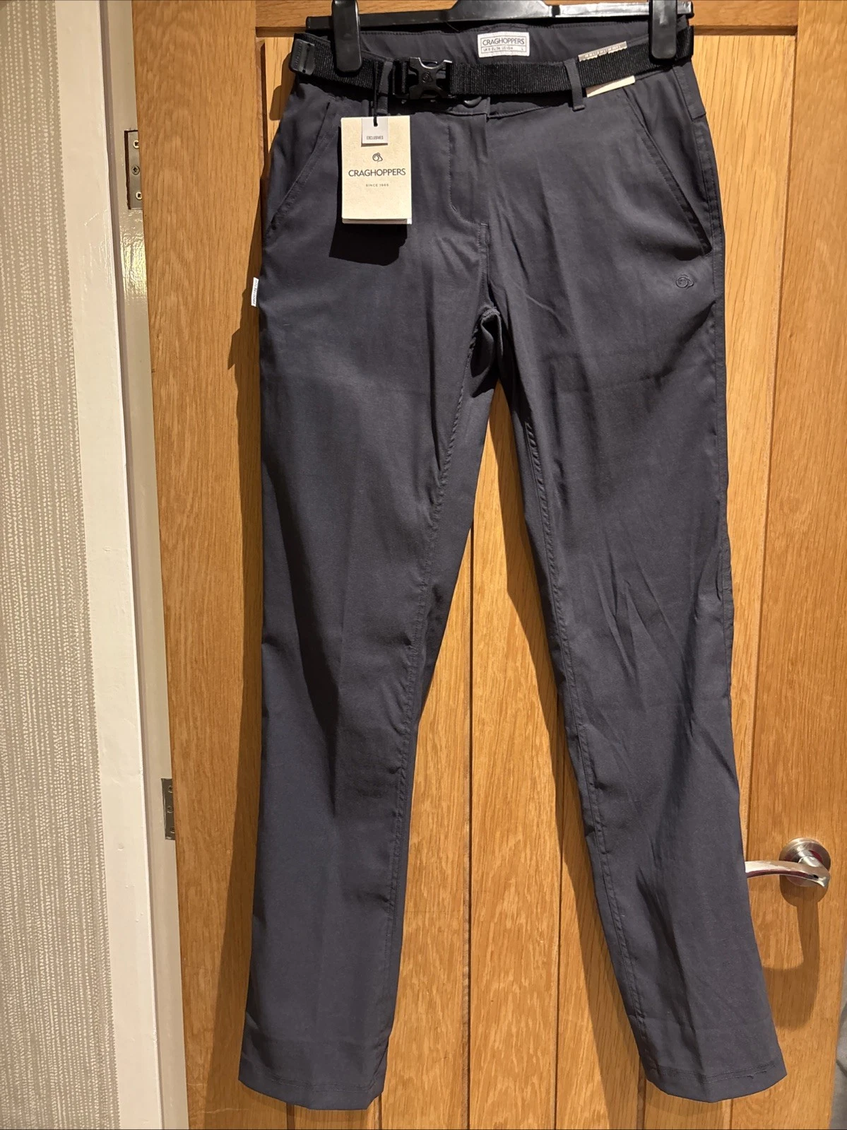 Grasshoppers Active Fit Kiwi Pro Stretch Recycled Trousers Grey Size 8L bNWT