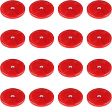 16 Pack Front round Reflector for Driveway Fence Gate Posts Trailers Safety Refl