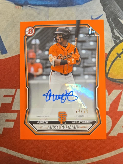 2026 Bowman Baseball Angel Guzman 23/25 Rookie 1st Auto Orange Parallel