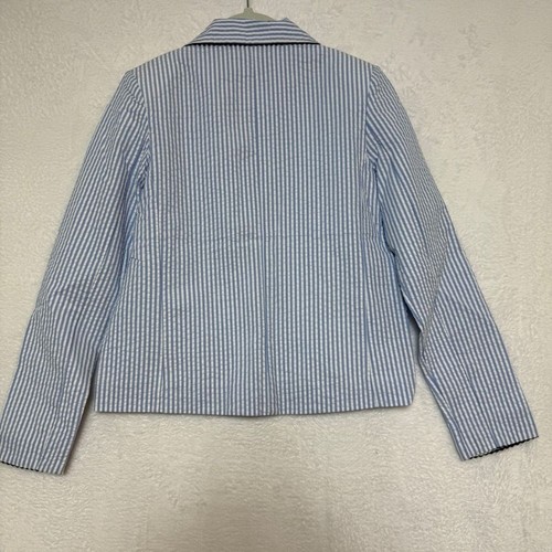 NWT Classic Prep Laura Blazer Seersucker Vista Blue Kids L 8/10 Summer Preppy - Picture 12 of 16