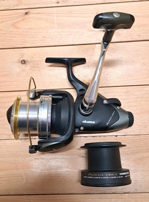OKUMA POWER-LINER PL-865 Freilaufrolle + E-Spule Angelrolle Karpfenrolle Karpfen