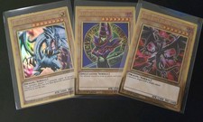 Dragón Blanco Ojos Azules y Ojos Rojos B Dragón y Mago Oscuro MGED Dorado Casi Nuevo Yugioh