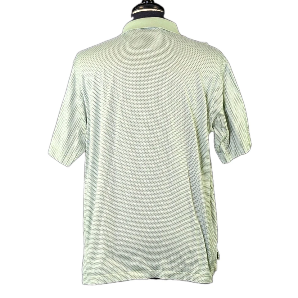 Polo de golf ALAN FLUSSER azul verde algodón GRANDE Foto 4 de 4