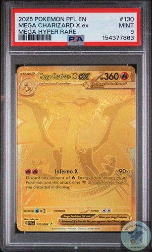 New ListingPSA 9 Mega Charizard X ex 130/094 Phantasmal Flames Hyper Rare Pokemon