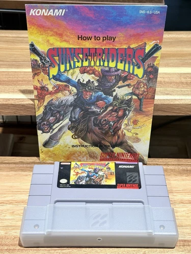 Sunset Riders Super Nintendo (SNES) - MANUAL - NOBOX