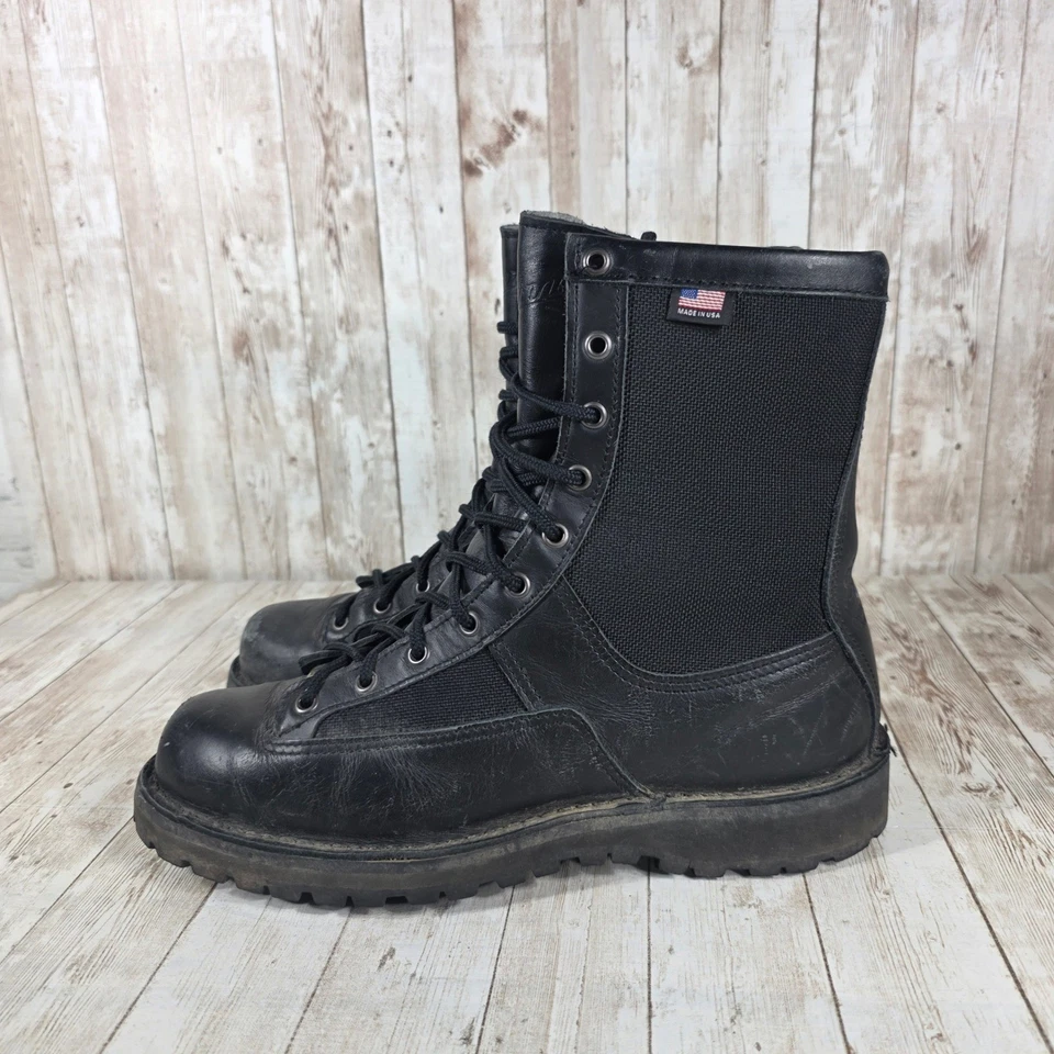 Danner Men's 9.5D Black Leather Acadia Gore-Tex Military Work Boots USA Made - Image 2 of 4