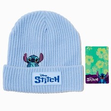 Disney Stitch Beanie Cap Hat Light Blue Cozy NEW Lilo Movie Concept One 25 MSRP