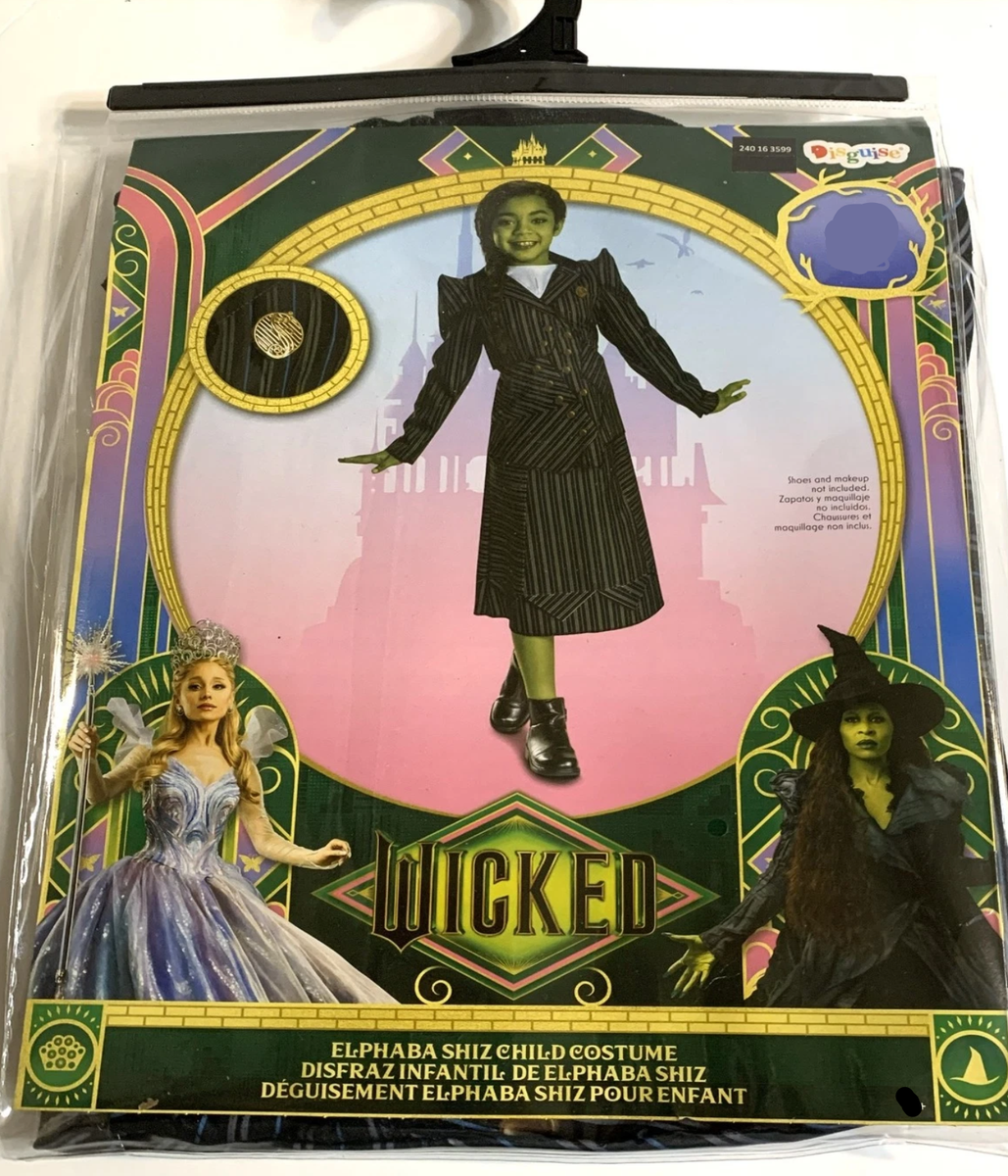 Wicked Elphaba Shiz University Dress Costume, New Size L (10-12