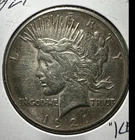 1921 US Peace SILVER Dollar! KEY DATE! "Philadelphia Mint" AU Details! Old Coin!