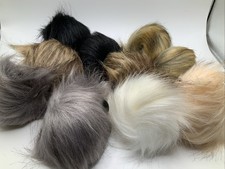 10 Pcs Faux Fur Pom Poms for Hats - 4 Inch Fluffy Pom Poms with Elastic Loop