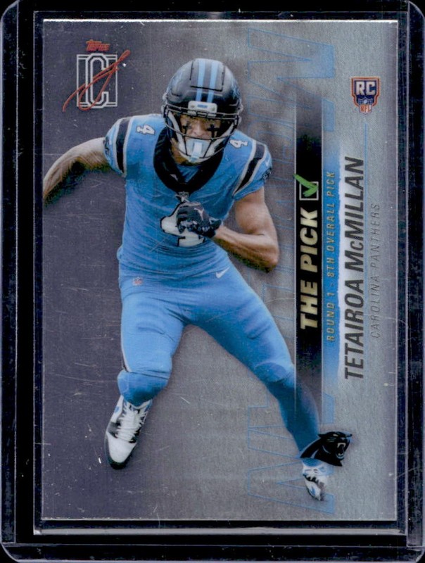 2025 Topps Signature Class Tetairoa McMillan The Pick RC Rookie #TP-5 Panthers