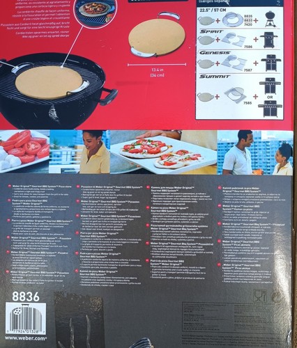 Weber Gourmet BBQ System Pizza Stone with Carry Rack 8836 - Picture 9 of 11