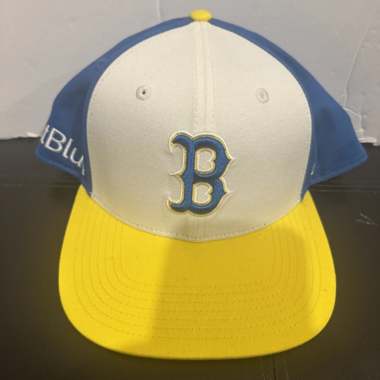 Boston Bruins ’47 Brand JetBlue Yellow Blue Snapback Trucker Hat Cap - thumbnail 2