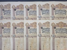 10× Emprunt Industriel du Gouvernement de la République Chinoise 1914 - EF