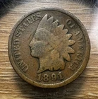 1891 Indian Head Cent - Actual Coin Shown - Free Shipping & Tracking INV#107