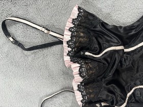 Y2K Victoria&rsquo;s Secret Sexy Little Things Black Pink Corset Bustier & skirt 34