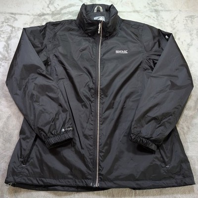 Regatta Corinne IV wasserdichte Damen-Packaway-Jacke schwarz Größe 16 Camping Wandern