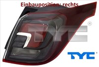 TYC 11-15635-01-2 Heckleuchte Rechts RüCklicht Hecklicht RüCkleuchte FüR Opel