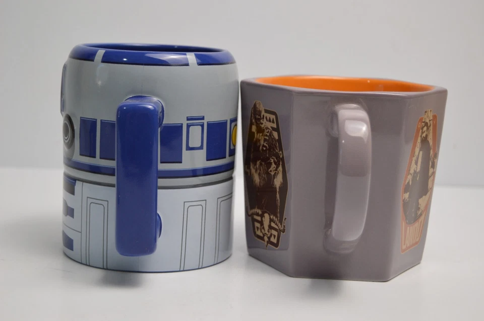 2 Star Wars Mugs Disneyland R2D2 & Hexagon Panel Chewy Lando Solo - Image 4 of 4