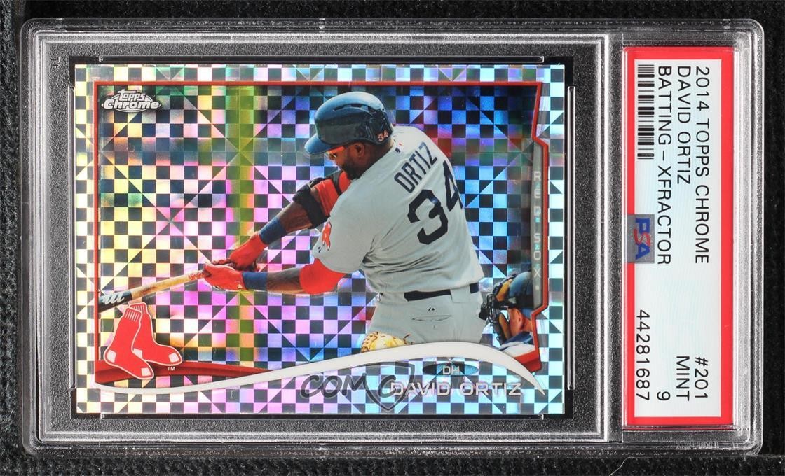 2014 Topps Chrome X-Fractor David Ortiz #201 PSA 9 MINT HOF 12hl