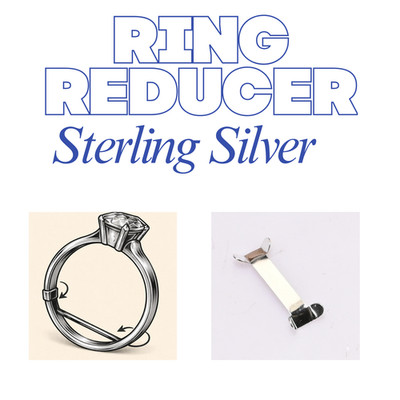 Sterling Silber 925 Ring Clip Reduzierstück Resizer Versteller Größe der Ringe Band