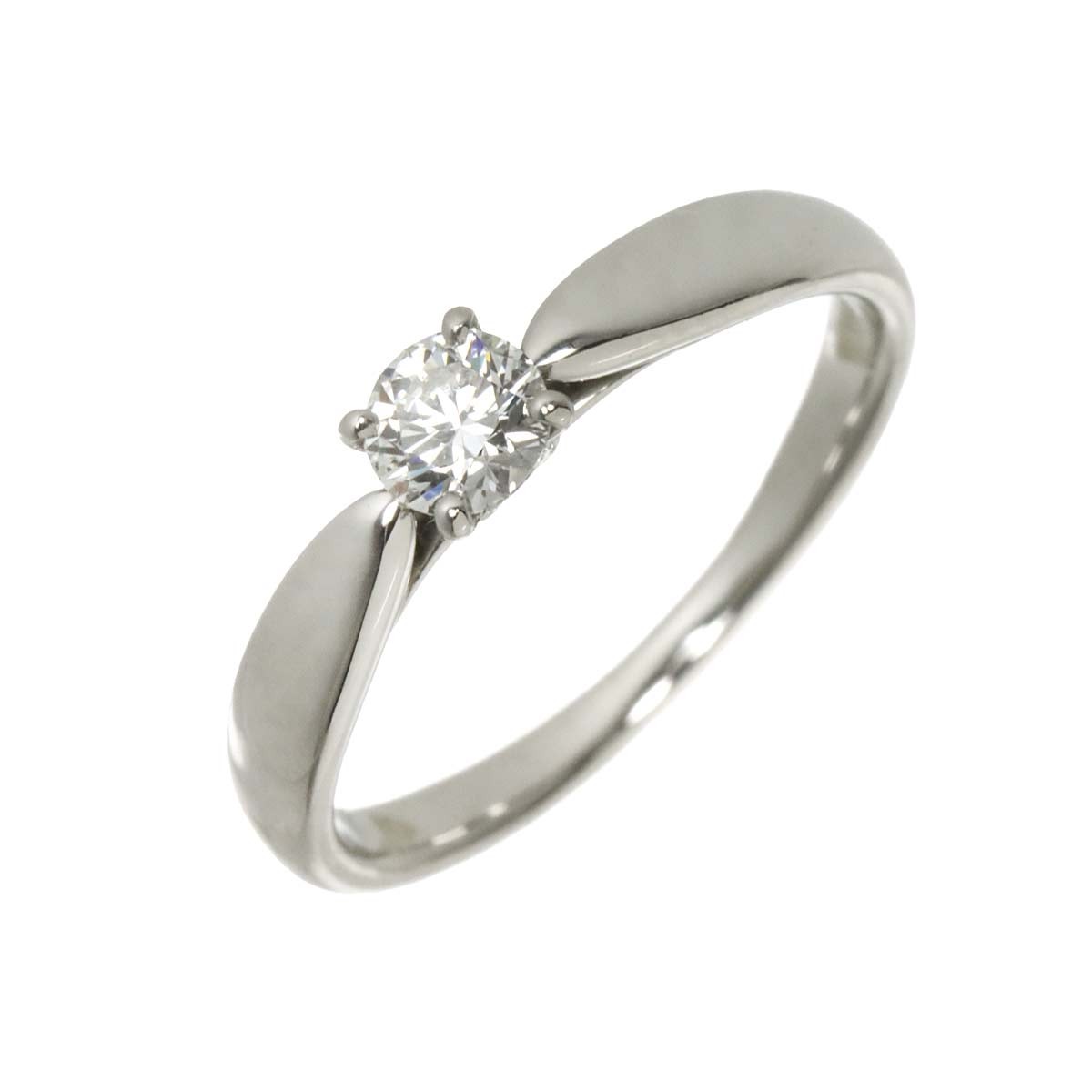 TIFFANY Co. Harmony Diamond 0.23ct F/VS1/3EX Ring Platinum Size4.5