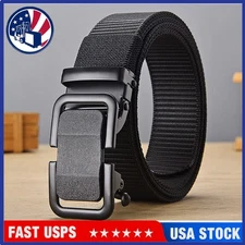 Tactical Ratchet Belt Men's Nylon Web Belts Automatic Slide Buckle Men Gift*