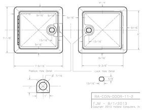 Arcade Game Cash Access Coin Door Blank Jamma, MAME, pinball systems w/Hardware