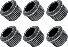 StewMac 10.5mm Round Guitar Conversion Bushings, Relic Nickel, Set of 6