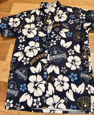 2024 Milwaukee Brewers Admirals Hawaiian Shirt Size M - Excellent Condition
