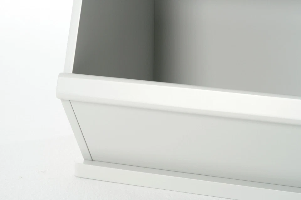 Stackable Storage Cabinet Double Stacking Storage Trunk Toy Box Chest - White - Image 3 of 4