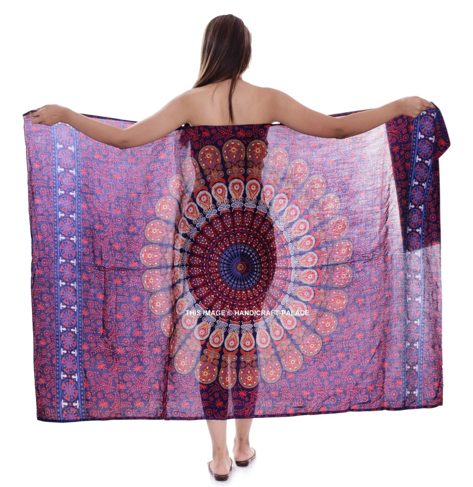 Menge Von 5 PC Sarong Indian Mandala Batik Kleidung Großhandel Wrap Strandkleid - Bild 2 von 4