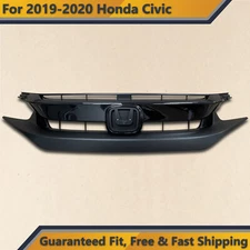 Upper Bumper Grille Assembly Replacement For 2019 2021 Honda Civic Black Factory