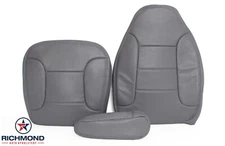 1995 Bronco XLT-Driver Side Bottom,Lean Back & Armrest Leather Seat Covers, Gray