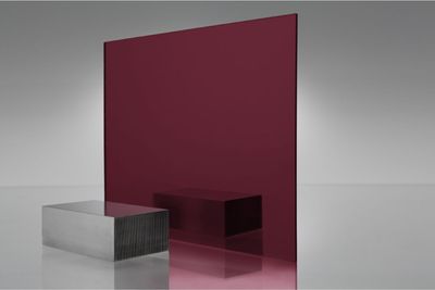 1 Sheets 1/8'' RUBY RED Mirror Acrylic Plexiglass 12'' x  24''