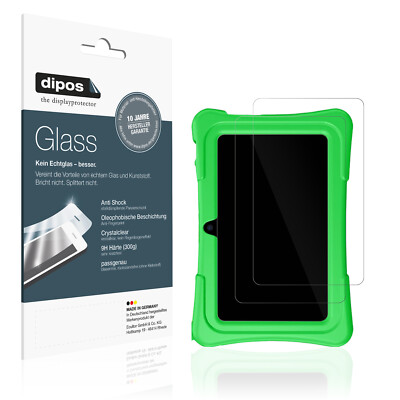 2x Schutzfolie für Jikocxn 7 Zoll Tablet - Anti-Shock 9H Folie dipos Glass